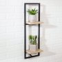 Honey-Can-Do Double Floating Wall Shelf – Natural
