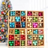 Crazypig 99 Pcs Colorful Christmas Hanging Balls