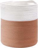SHEECHH Tall Cotton Rope Baskets Round Woven Laundry Hamper Storage Basket