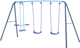 JYGOPLA 2 in 1 Metal Swing Set with Glider