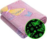 Glow in The Dark Butterflies Pattern Throw Blanket