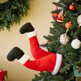 Christmas Plush Santa Claus Leg Decor