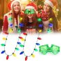 Christmas LED Light Up Bulb Necklace Multi-Color LED Bulbs