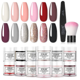 ROSALIND Dip Powder Colors For Nail Art Decoration 2 Set of 6pcs