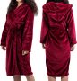 HYSEAS Women’s Flannel Fleece Long Robe with Hood