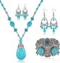 YADOCA 4 Pieces Bohemian Turquoise Jewelry Set