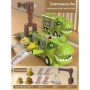 Dinosaur Transforming Engineering Truck DIY Track Toy Set