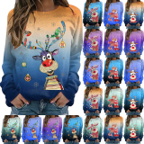 Women’s Christmas Casual O Neck Pullover Shirt 