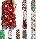 Women Christmas Tops Long Sleeve Xmas Tree