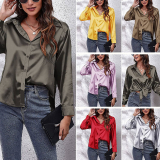 MIANHT Women Satin Shirts