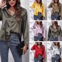 MIANHT Women Satin Shirts