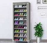 Shoe Rack-Shoe Rack Storage Organizer 10 Tier Shelf 9 Tier
