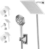 BECLESSO 8 Settings High Pressure Metal Shower head with Handheld