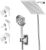 BECLESSO 8 Settings High Pressure Metal Shower head with Handheld