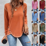 Women’s Fall T Shirt Crew Neck Tunic Tops Casual 