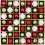 PartyBySam 49ct 30mm Christmas Ball Ornaments￼
