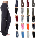 Aboser Wide Leg Cargo Pants for Women