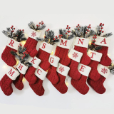 ZZWXWA Christmas Letter Printed Stockings