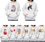 Cute Cat Dog Print Lovers Sweatshirt