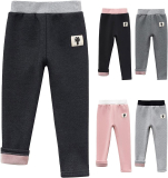Toddler Girl Boy Winter Warm High Waist Leggings Pants