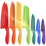 Mogaguo 7 Piece Rainbow Professional kitchen knife Set Dishwasher Safe