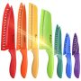Mogaguo 7 Piece Rainbow Professional kitchen knife Set Dishwasher Safe