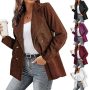 MIANHT Women’s Blazers Corduroy Casual 