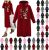 Swrowesi Christmas Long Sleeve Hoodie Dress