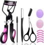 Set of 12pcs Eyelash Curler Kit with 6 Extra Replacement Refill Pads