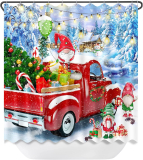Christmas Shower Curtains for Bathroom