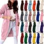 Long Hoodie Jacket for Women Casual Pockets 