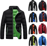 Men Down Jacket Thick Bubble Puffer Jacket Winter Lightweight Outwear