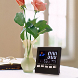 Digital Alarm Clock LCD Electric Weather Display Temperature