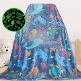 Get Half Off this Dolphin Glow in Dark Throw Blanket