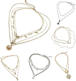 Dainty Layering Chain Choker Necklace Jewelry Set