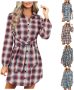 Women’s Plaid Button Down Long Sleeve