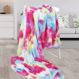 Colorful Tie Dye Throw Blanket