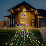  Outdoor Christmas Star String Lights–16.4Ft￼