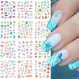 2pcs//Big Sheet Ocean Animal Summer Nail Water