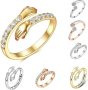 Swrowesi Hug Rings for Women Hugging Hands