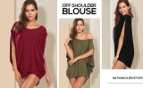  Women’s Off Shoulder Blouse/Dressv