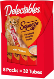 32 Pack Hartz Delectables Squeeze Up Interactive Lickable Wet Cat Treats