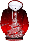 EDTO Male And Female Couples 3D Digital Christmas Hoodie