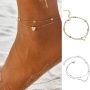  Adjustable Beach Layered Ankle Bracelet￼