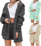EDTO Winter Plush Home Wear Casual 3 Piece Pajamas