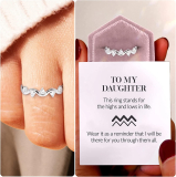 to My Daughter Highs & Lows Ring￼