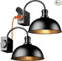  2-Pack Outdoor Light Fixture with Outlet￼