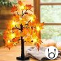 24 Inch Artificial Fall Lighted Maple Tree ￼