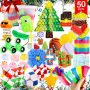 50PCS Fidget Toy Pack Push Pop Bubble Popping Set Big and Mini Spinners Full Selection of Sensory Toys￼