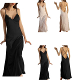 EDTO Women Thin Lace Temptation French Pajamas Sexy Nightdress